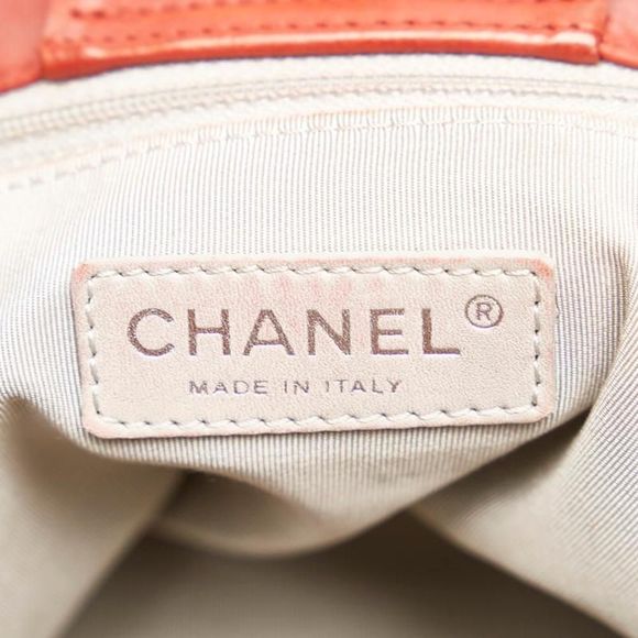 Chanel Coco Mark Chain Shoulder Bag Tote Bag Red Leather - Picture 8 of 8